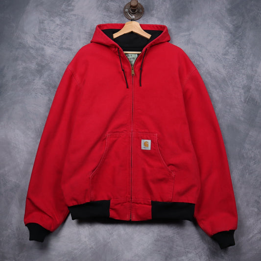 Y2K Red Carhartt Active Hooded Jacket 4799
