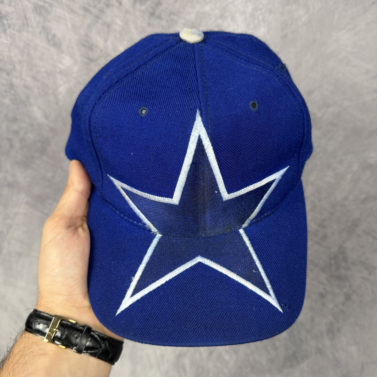 90s Blue Dallas Cowboys American Needle Big Logo Snapback Hat 6804