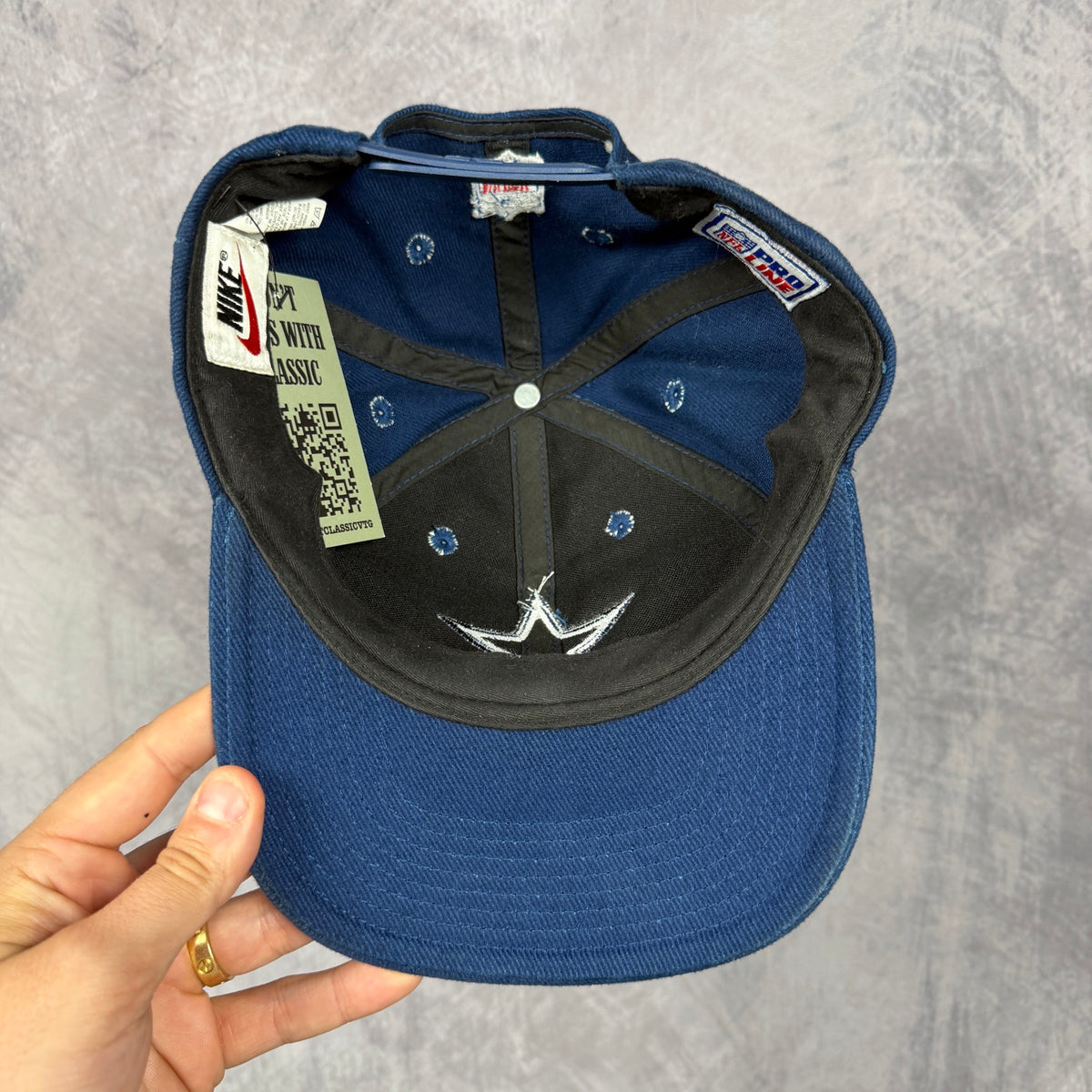 90s Navy Blue Dallas Cowboys Nike NFL Pro Line Hat 6825