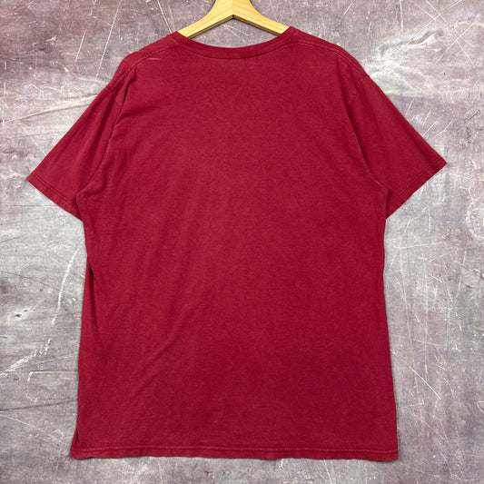 Early 00s Maroon Red Hot Chili Peppers Graphic Shirt L 2929