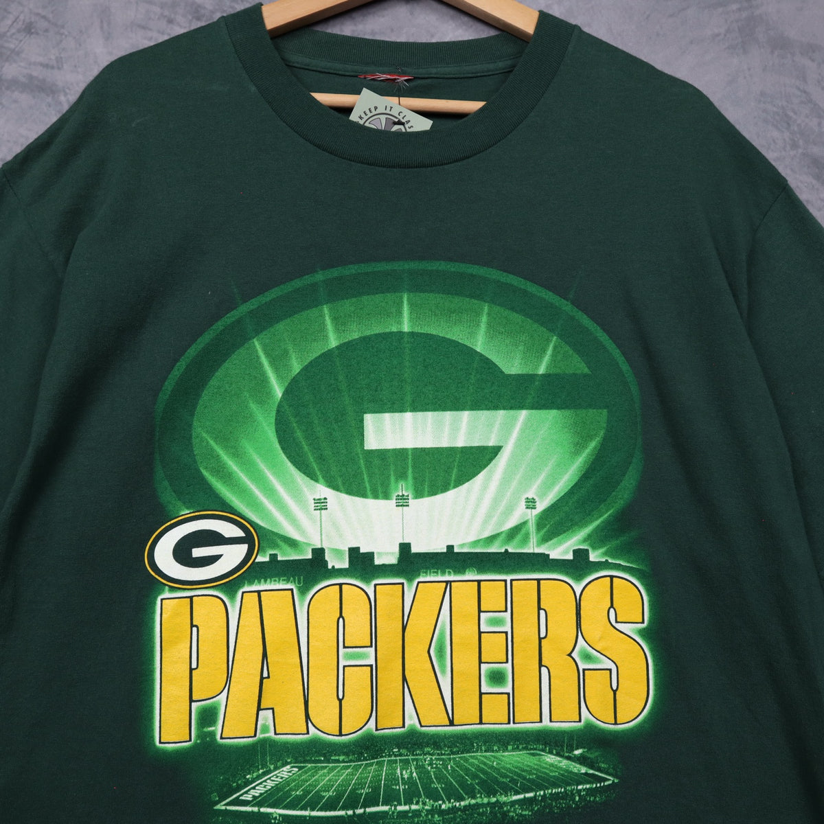 00s Green Green Bay Packers Lambeau Field Shirt 6664