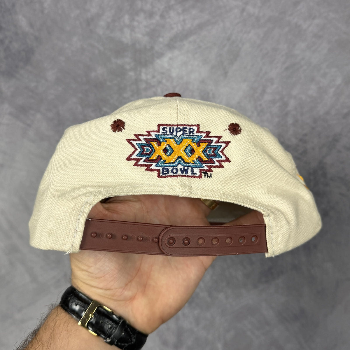 1996 Cream Dallas Cowboys Super Bowl XXX Champions Snapback Hat 6852