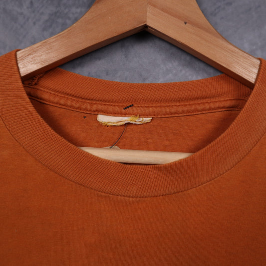 90s Burnt Orange Texas Longhorns Mascot Shirt 5853