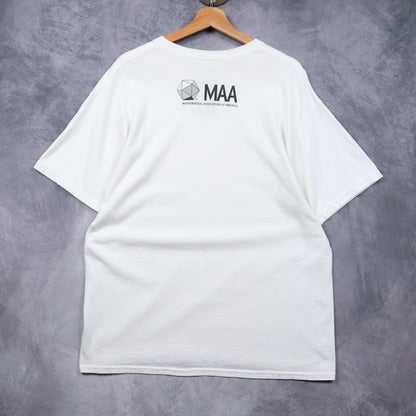 Early 2000s White Mathematics "It's Not Just For Squares" MAA Shirt 4659