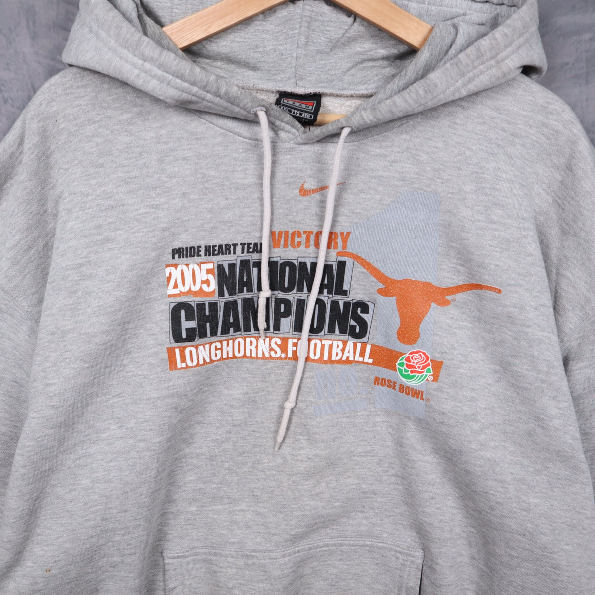 2005 Grey Nike Texas Longhorns National Champions Hoodie 5667