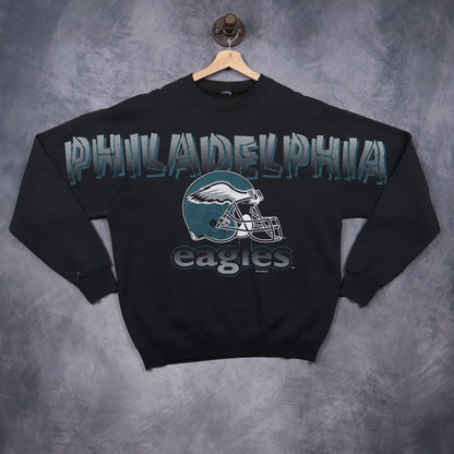 1995 Black Philadelphia Eagles Crewneck Sweatshirt 6491