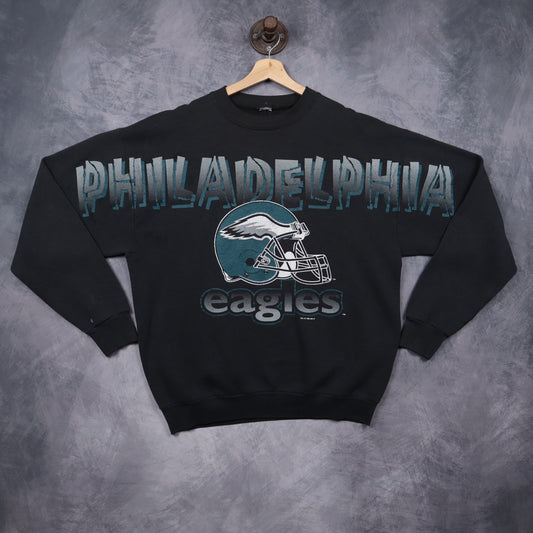 1995 Black Philadelphia Eagles Crewneck Sweatshirt 6491