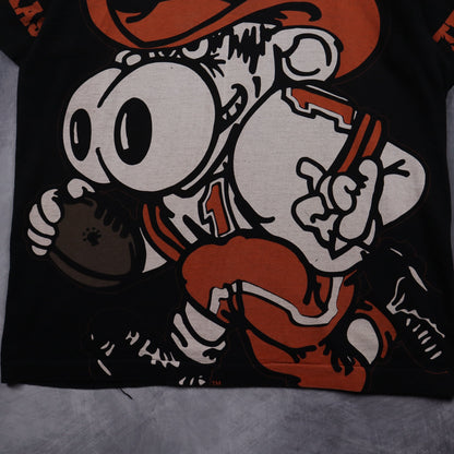 90s Black Texas Longhorns Big Print Shirt 5876