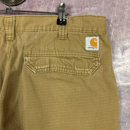 Early 00s Tan Brown Baggy Carhartt Cargo Work Shorts 35x11 AZ74
