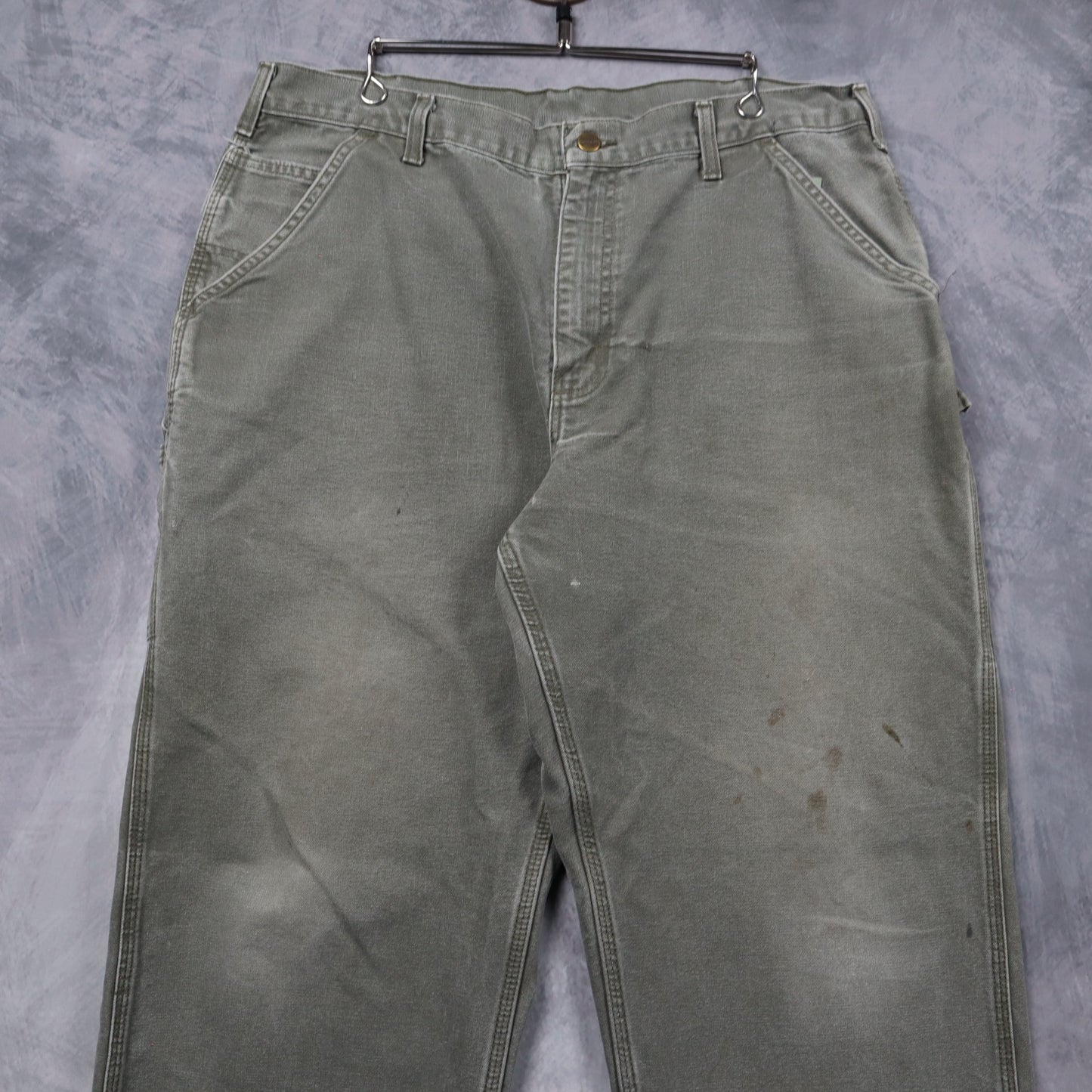 90s Faded Sage Green Carhartt Carpenter Pants 5245