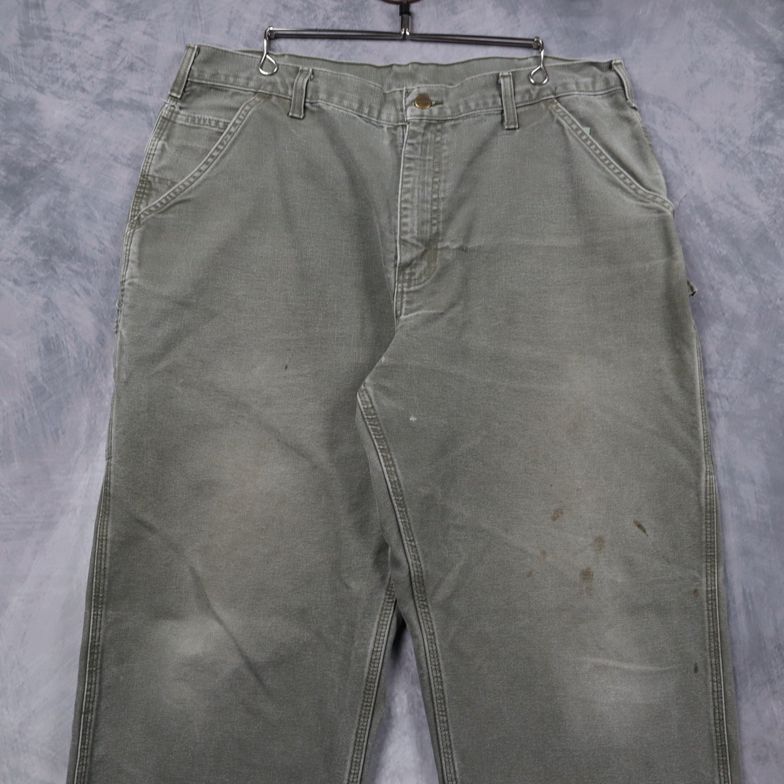 90s Faded Sage Green Carhartt Carpenter Pants 5245