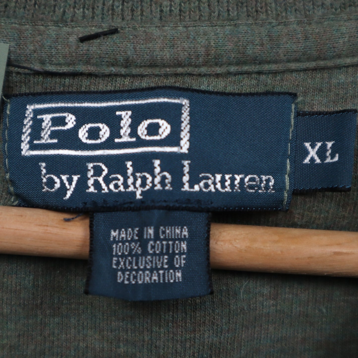 90s Sage Green Polo Ralph Lauren Quarter Zip Sweatshirt 4708