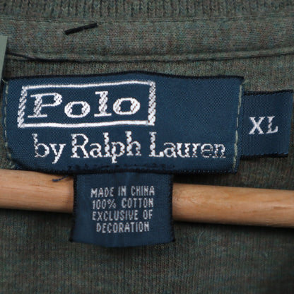 90s Sage Green Polo Ralph Lauren Quarter Zip Sweatshirt 4708