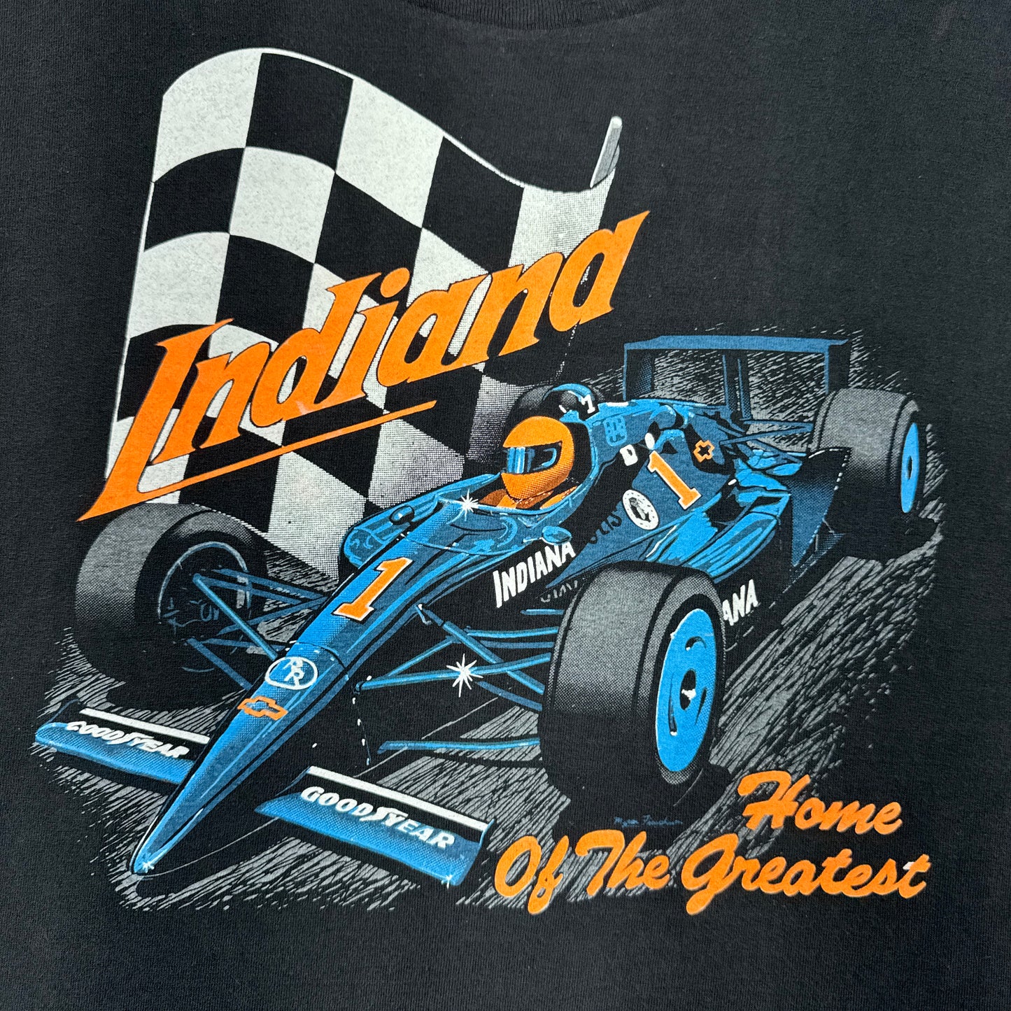90s Black Indiana Racing Shirt 3837