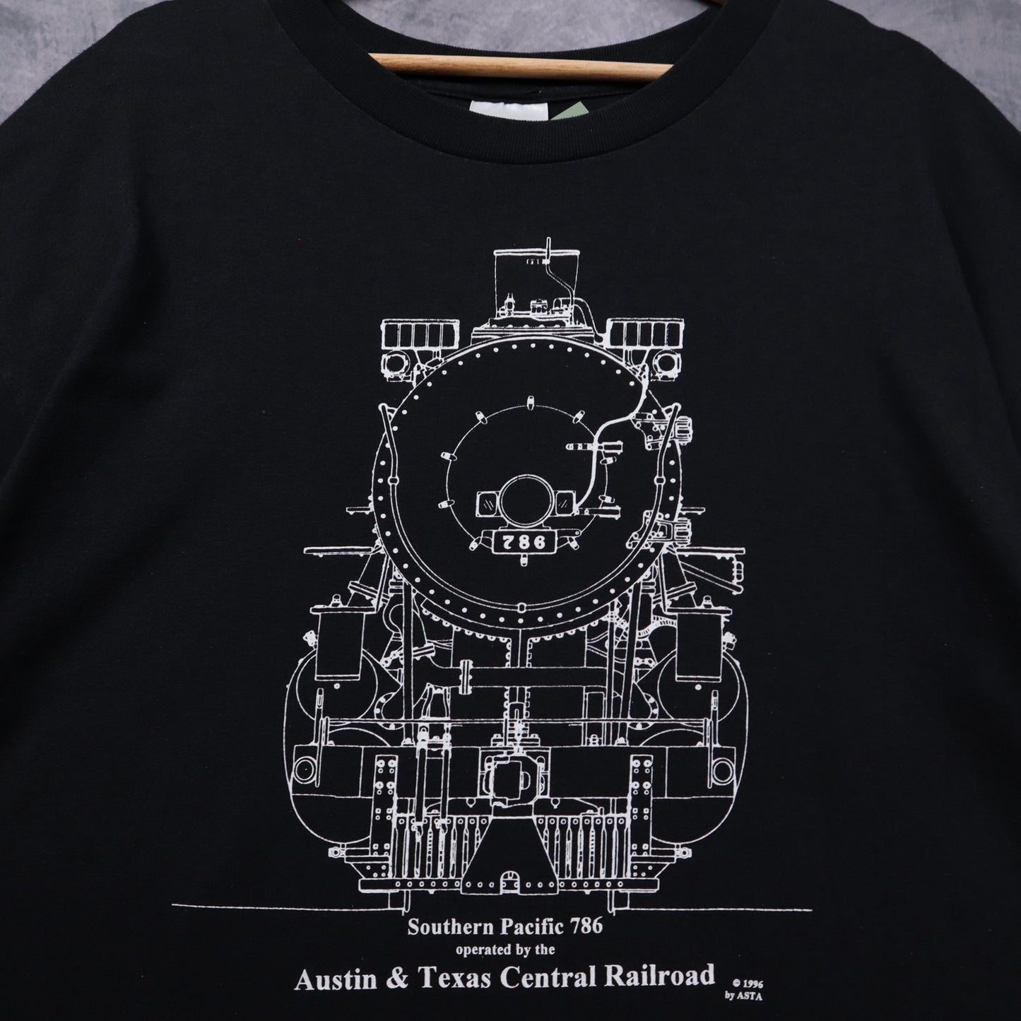 1996 Black Southern Pacific 786 Austin & Texas Central Railroad Shirt 5365
