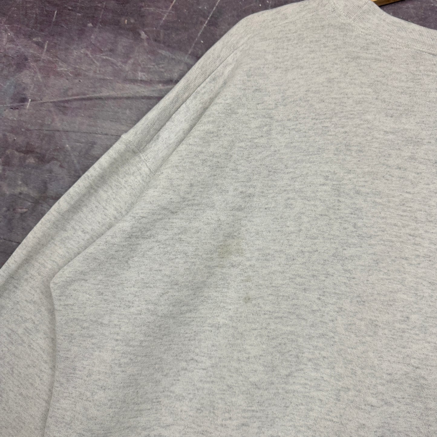 90s Light Gray Blank Essential Crewneck Sweatshirt XXL 1179