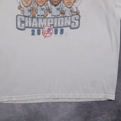 2009 White New York Yankees World Series Champions Caricature Shirt 5155
