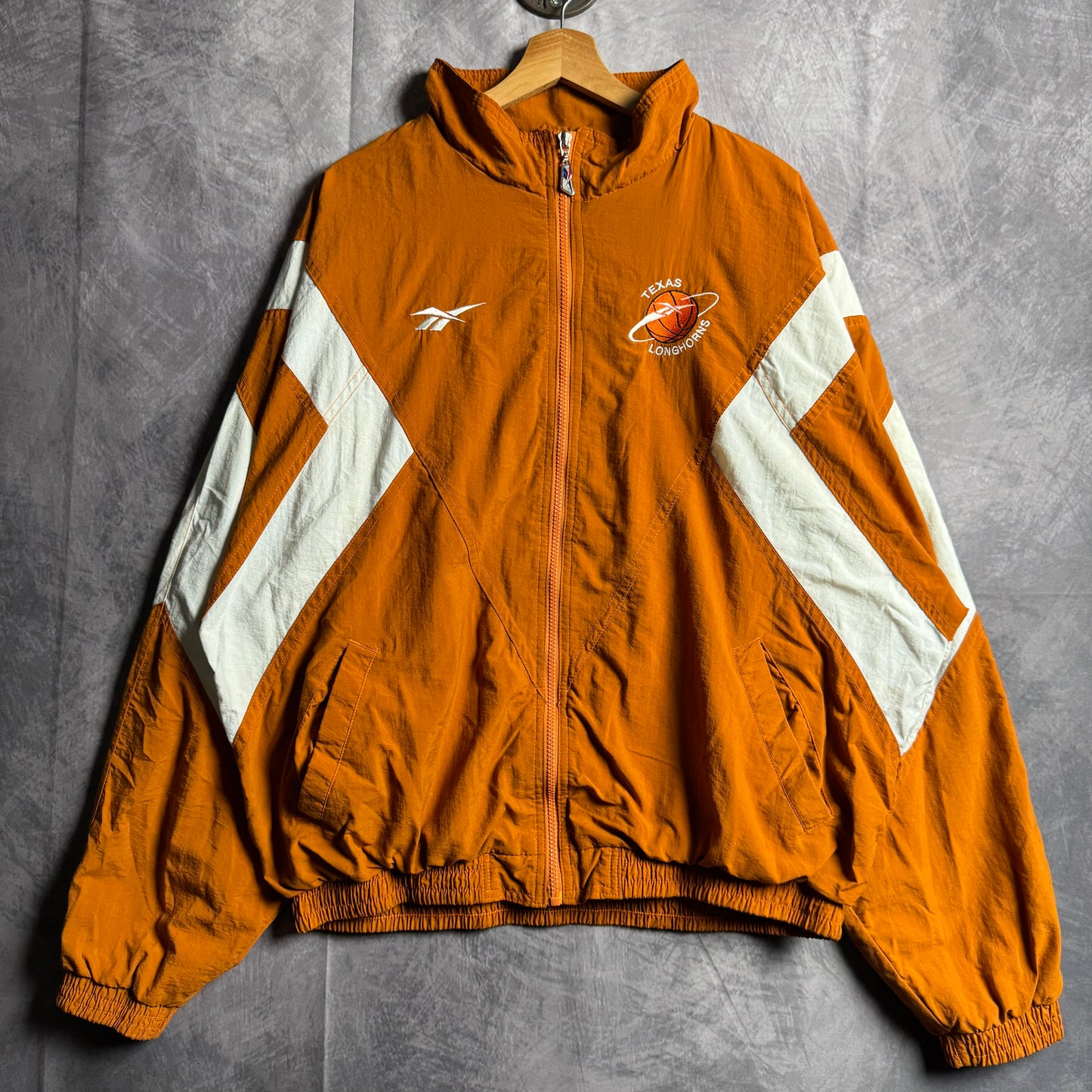 90s Orange Texas Longhorns Basketball Reebok Wind Breaker 4590