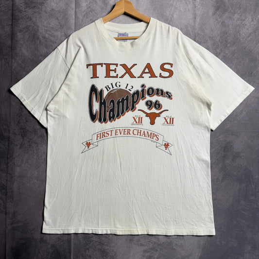 1996 White Texas Longhorns Big 12 Champions Shirt 4608