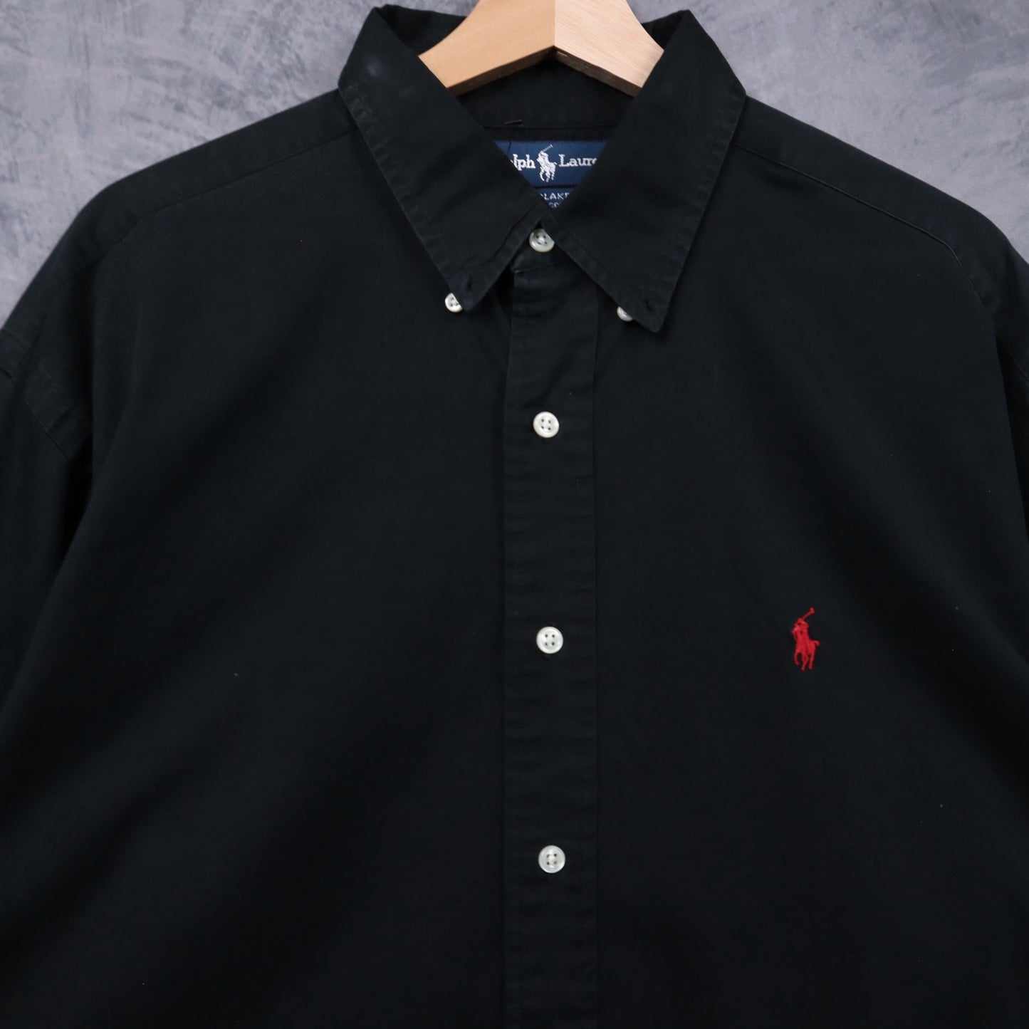 90s Black Polo Ralph Lauren Blake Button Down Shirt 5548