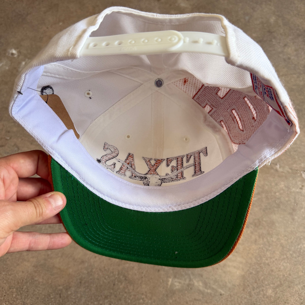 90s White Texas Longhorns Sports Specialties Snapback Hat 5774