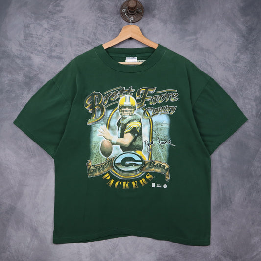 90s Green Brett Favre Country Green Bay Packers Shirt 6637