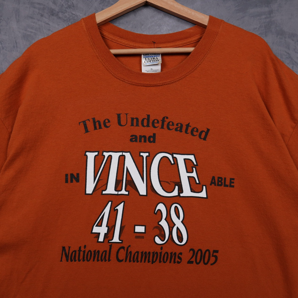 2005 Orange Texas Longhorns Vince Young National Champions Shirt 5851