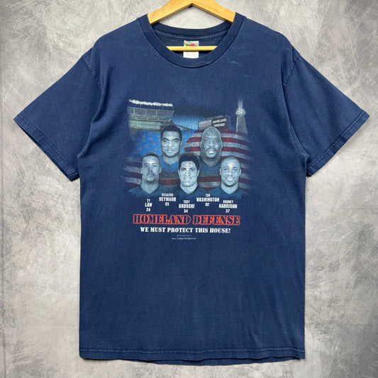 00s Blue Patriots Homeland Defense Shirt 4166