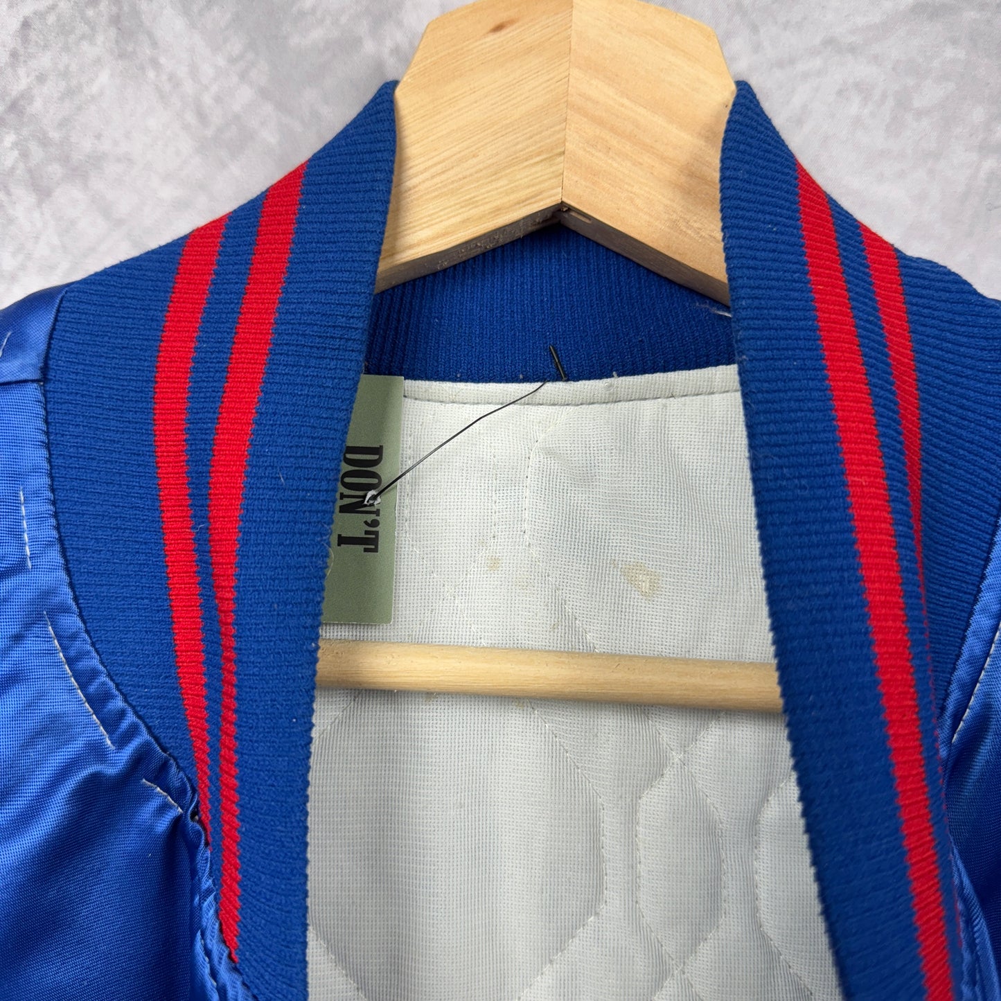 80s Blue New York Giants Satin Jacket 4083