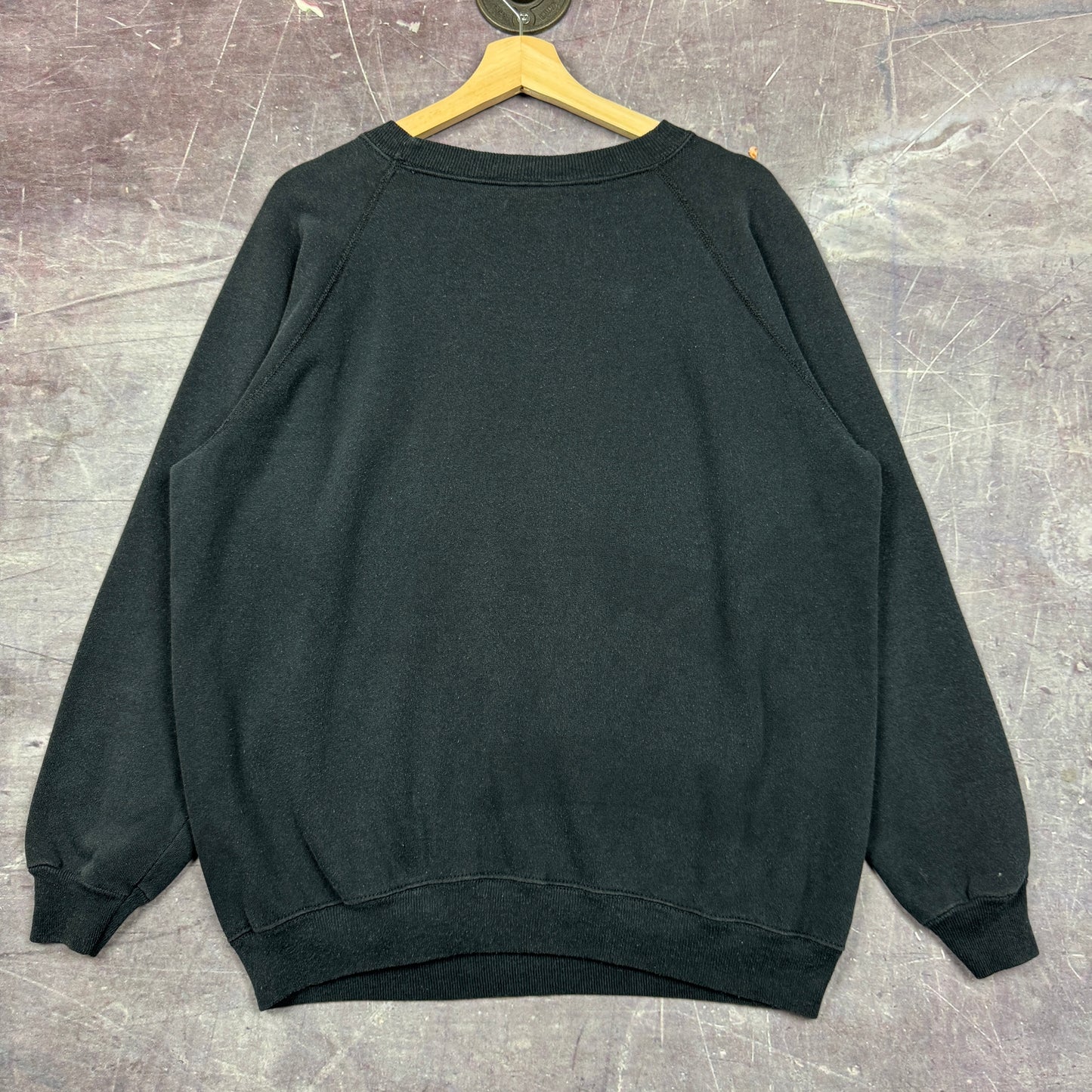 90s Black Hanes Sport Blank Essential Crewneck Sweatshirt L 1986