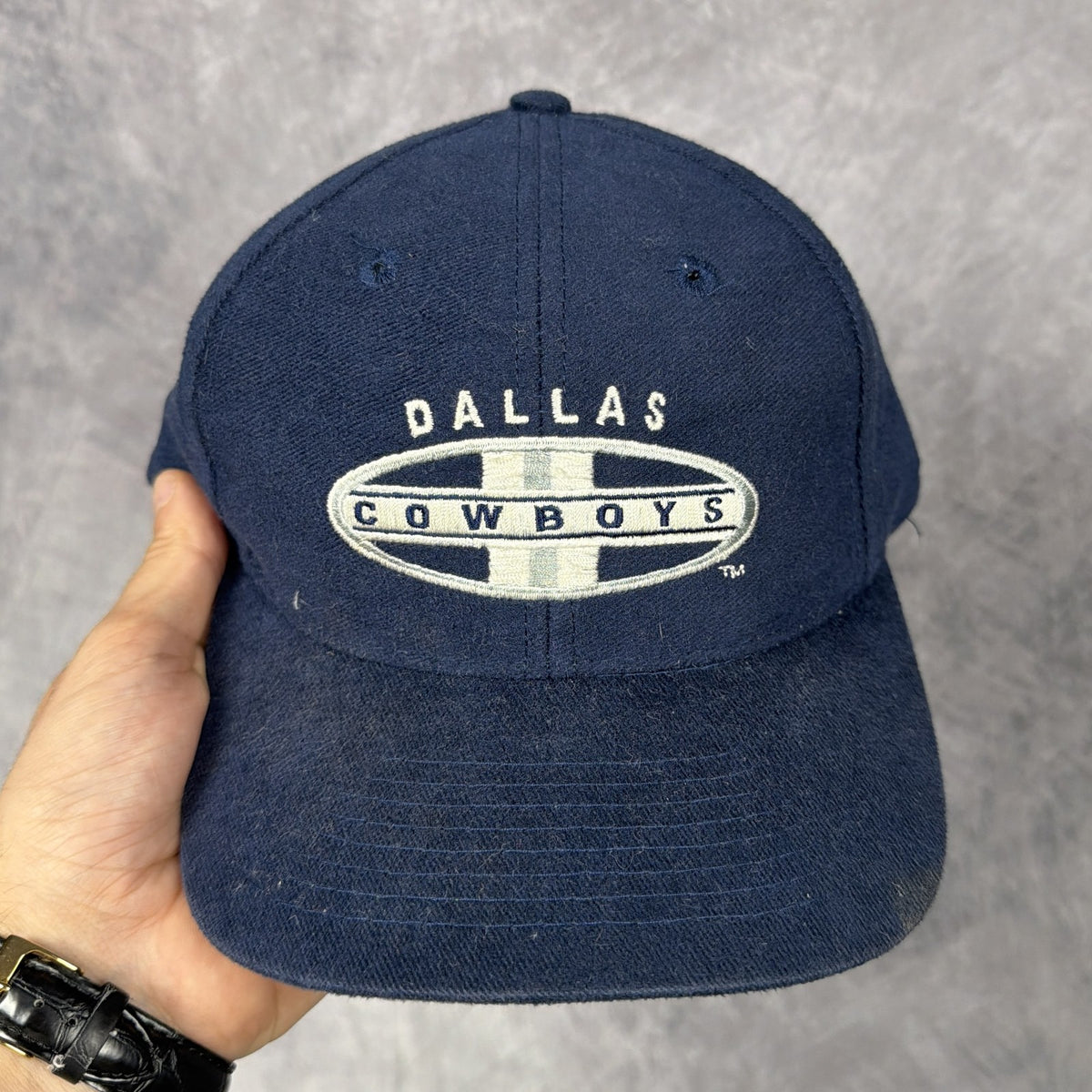 90s Navy Blue Dallas Cowboys Sports Specialties Snapback Hat 6871