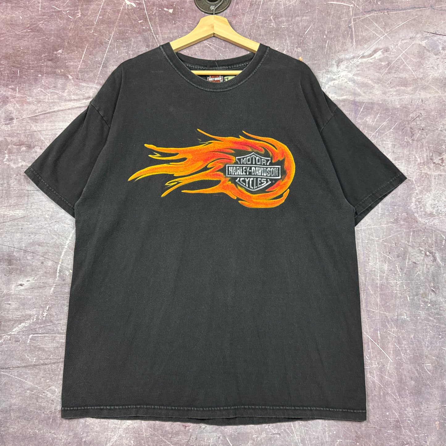 00s Faded Black Harley Davidson Shirt 3174