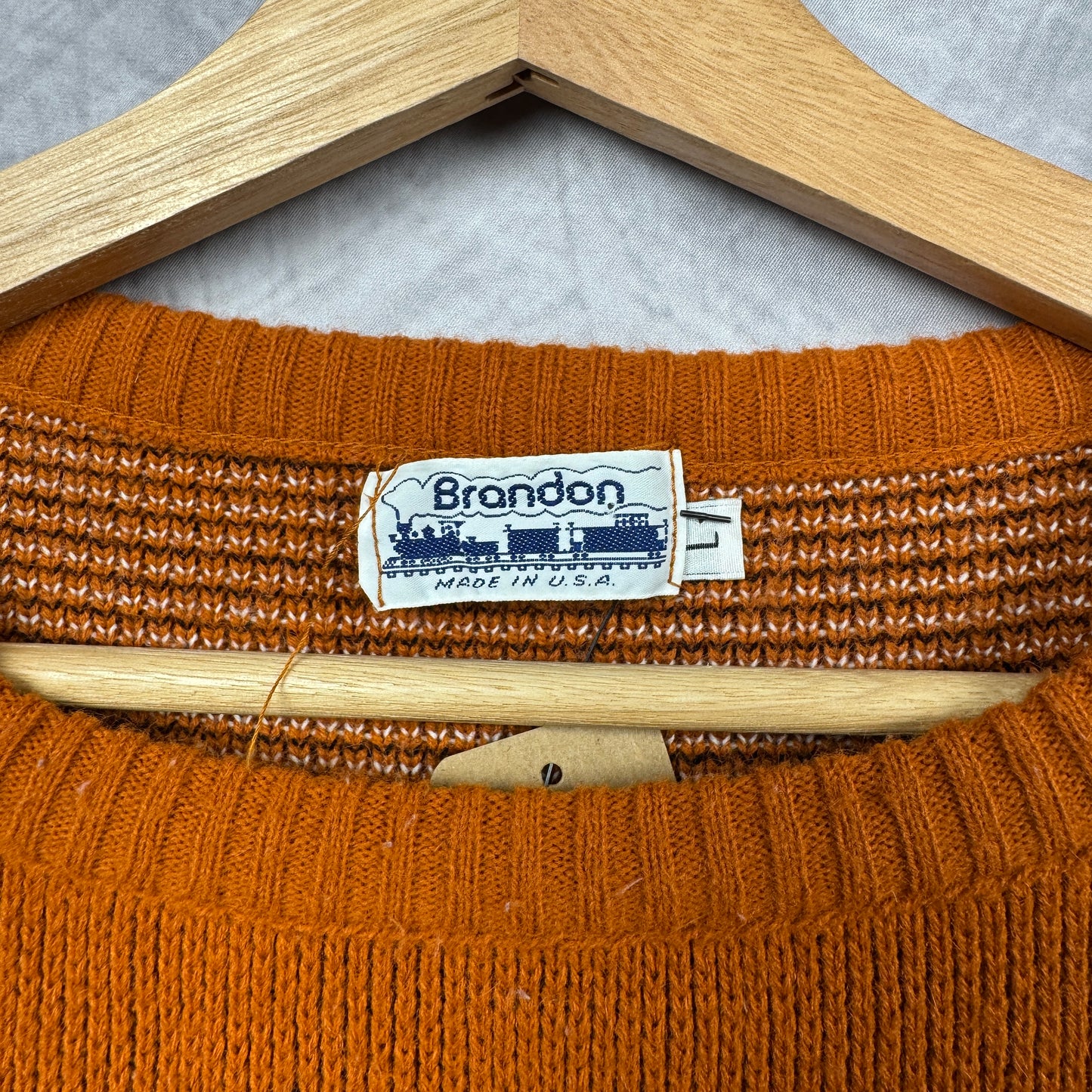 80s Orange Texas Longhorns Knit Sweater 4395