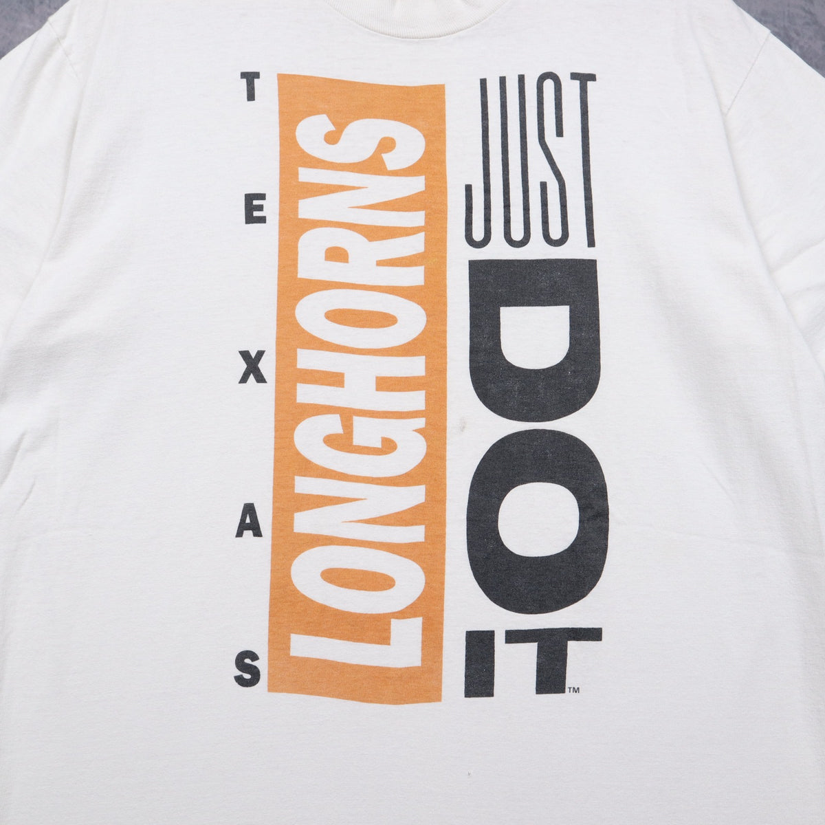 90s White Texas Longhorns Just Do It Shirt 5758