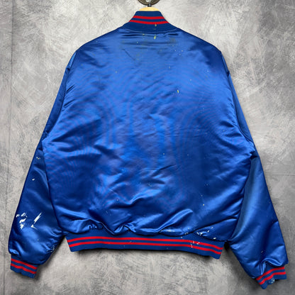 80s Blue New York Giants Satin Jacket 4083