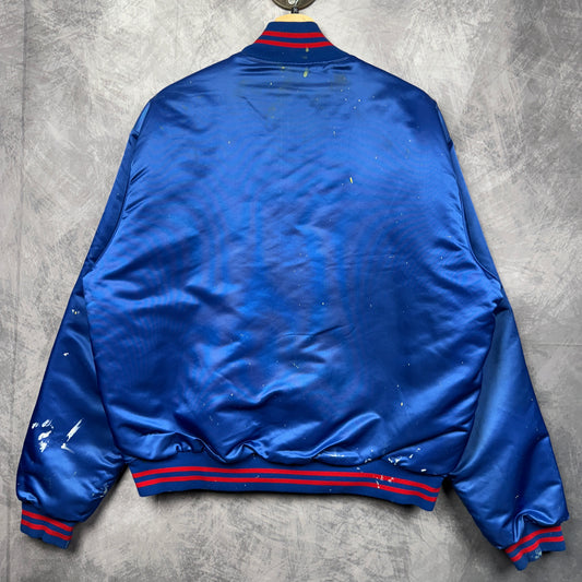 80s Blue New York Giants Satin Jacket 4083