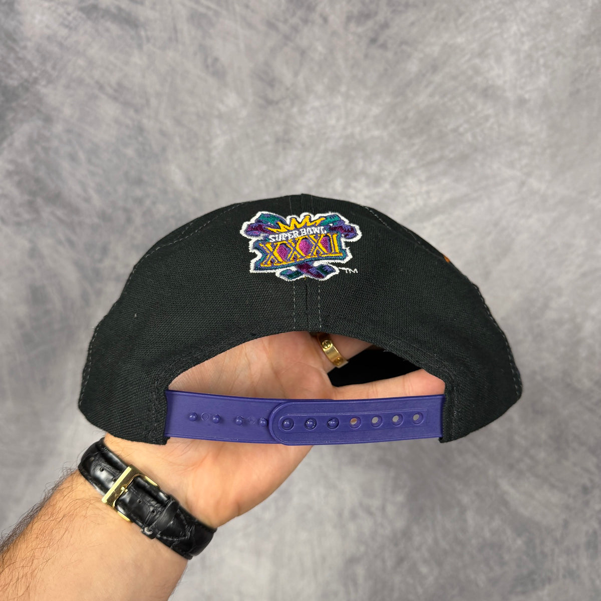 1997 Black Green Bay Packers Super Bowl XXXI Champions Snapback Hat 6888