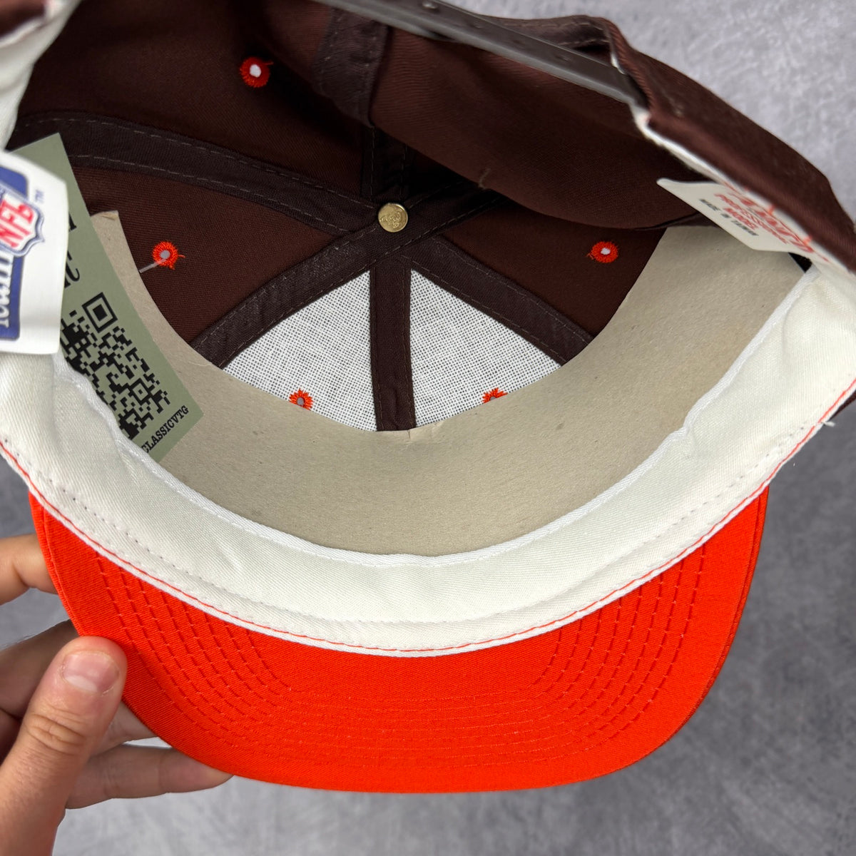 90s Brown Cleveland Browns Snapback Hat 6872