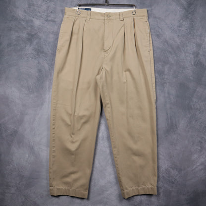 90s Tan Brown Polo Ralph Lauren Andrew Pleated Chino Pants 5231
