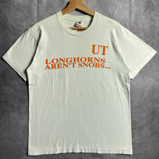 90s White Texas Longhorns Just Better Than Everyone Else Shirt 4509