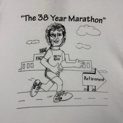90s White The 38 Year Marathon Shirt 3634