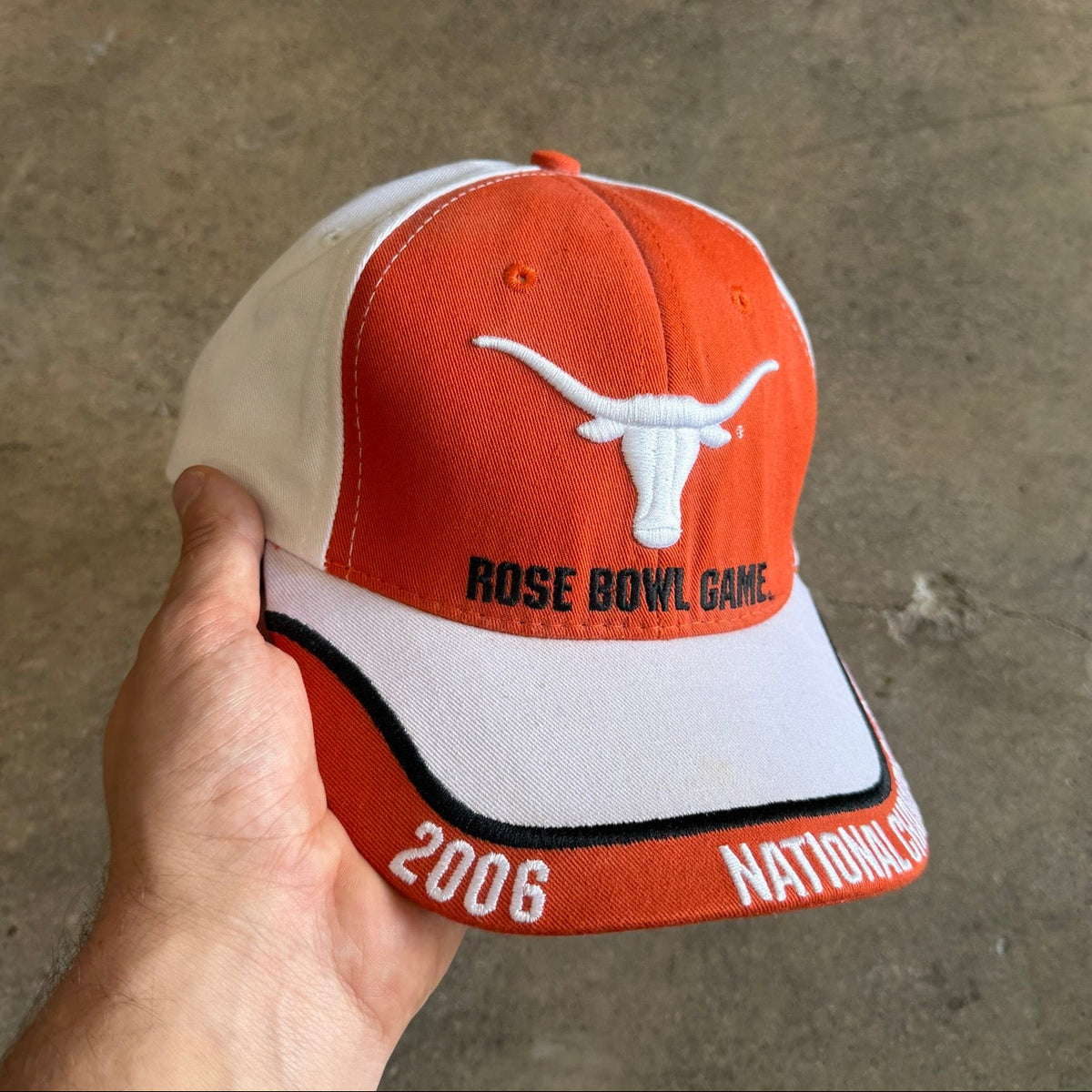 2006 Orange Texas Longhorns Rose Bowl National Championship Hat 5794