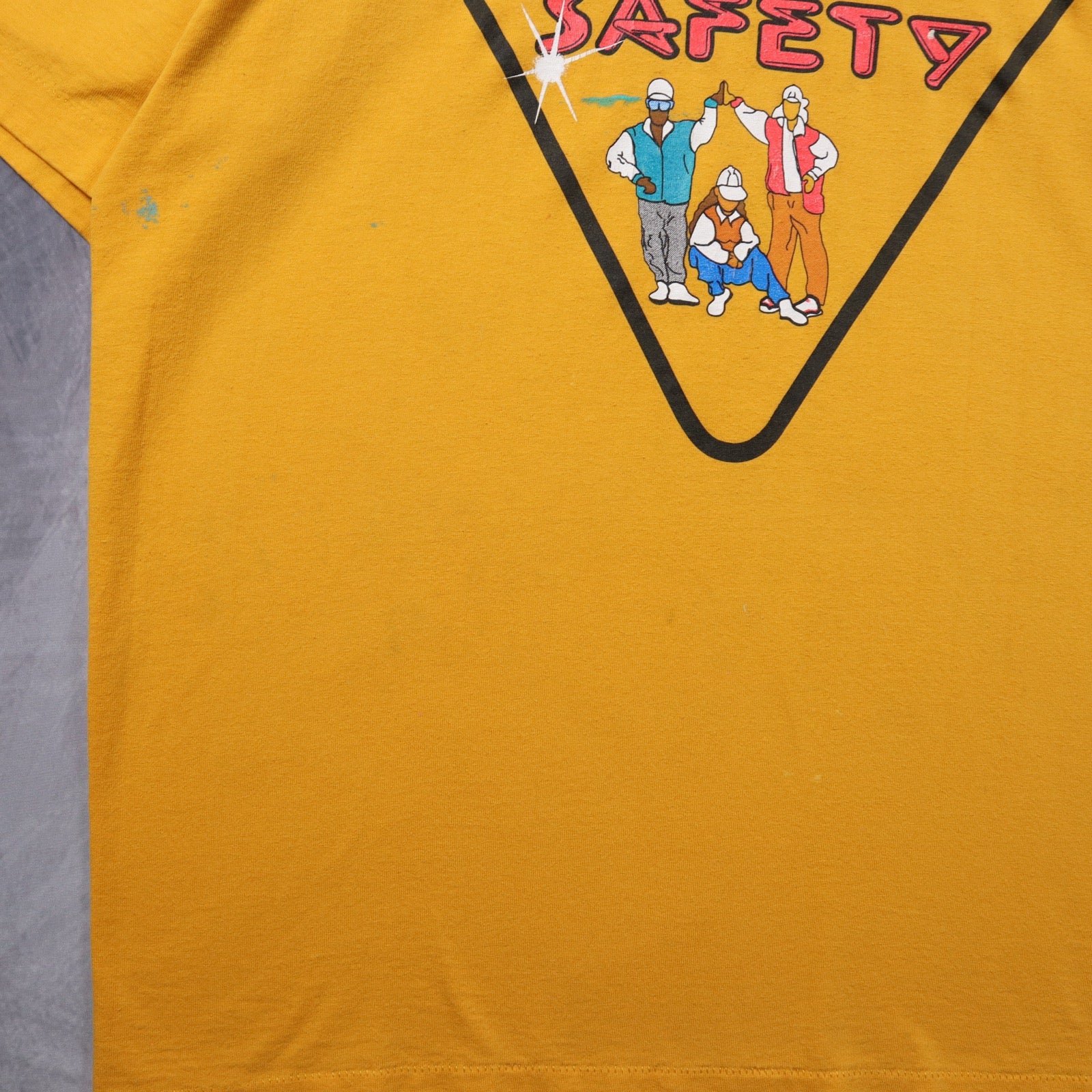 90s Yellow Rap For Safety Shirt 5417