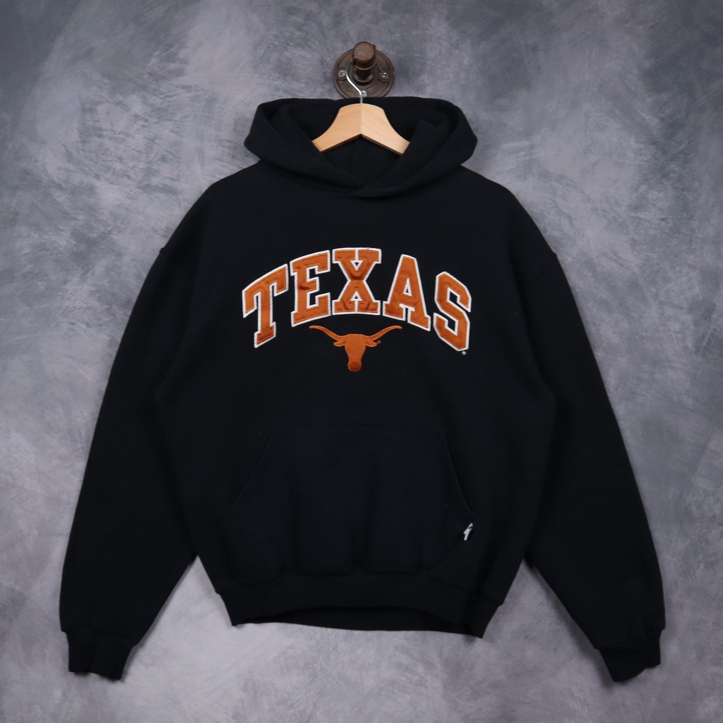 00s Black Texas Longhorns Russell Athletic Hoodie 5629