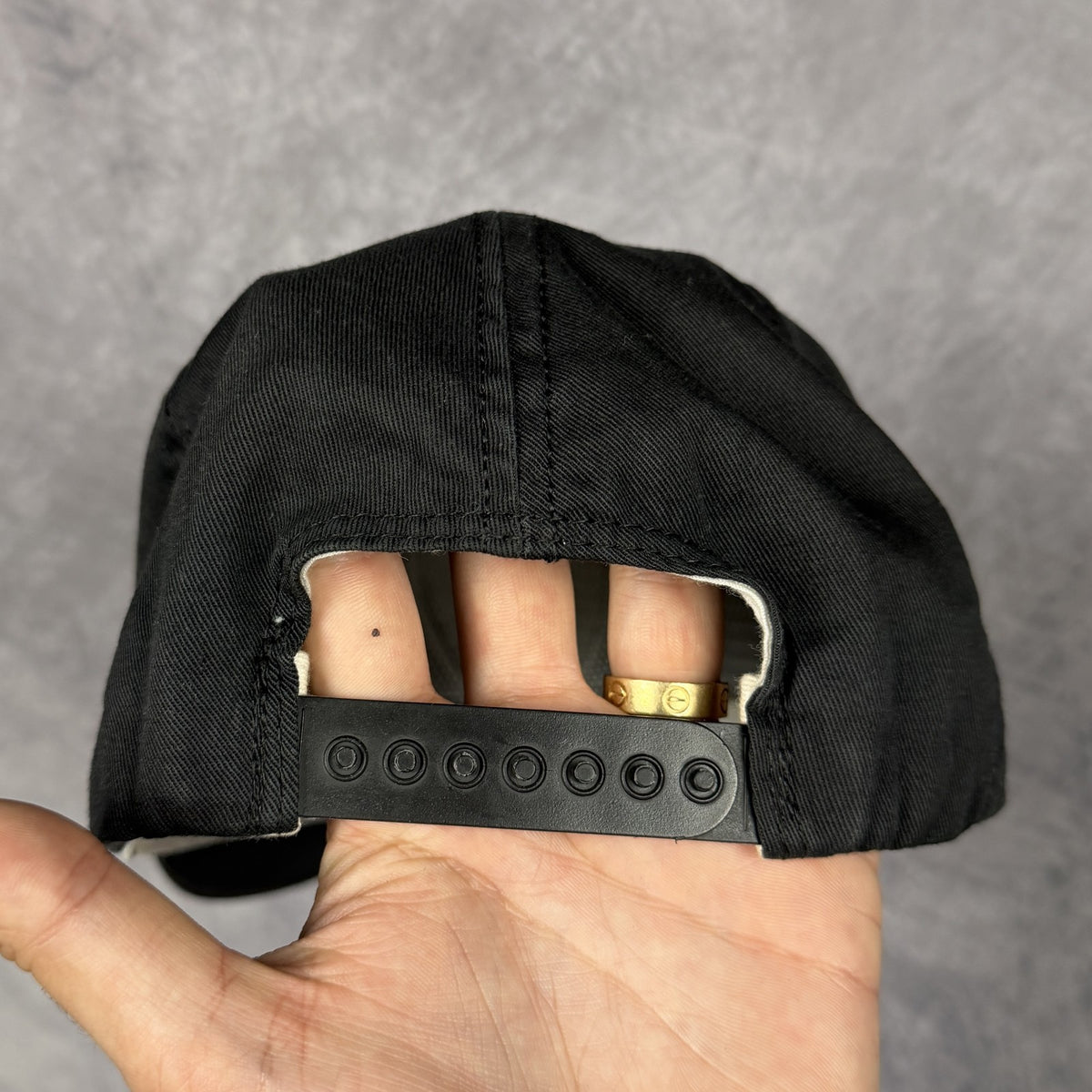 90s Black Oakland Raiders PLain Logo Snapback Hat 6796
