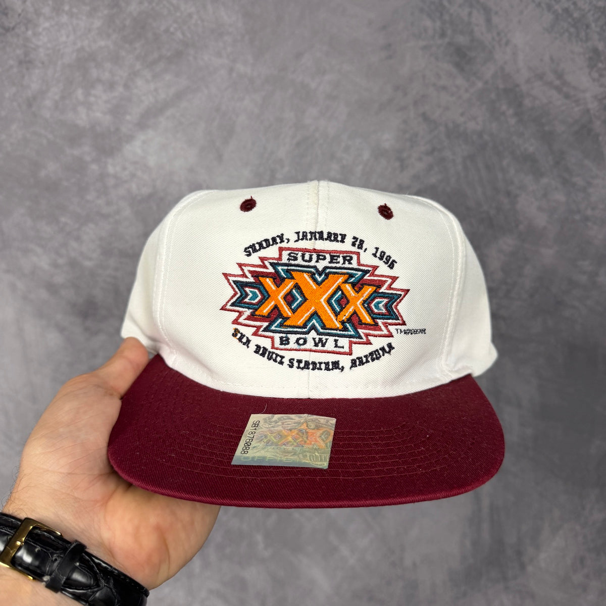 1996 White Super Bowl XXX Hat 6836