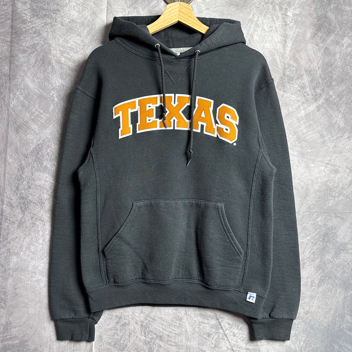 00s Black Russell Texas Longhorns Hoodie 4437