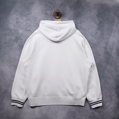 Early 2000s White Polo Ralph Lauren 1st Division R.L. Regiment Crest Hoodie 5321