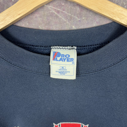 1996 Navy Blue New England Patriots Eastern AFC Champs Graphic Crewneck Sweatshirt L 1225