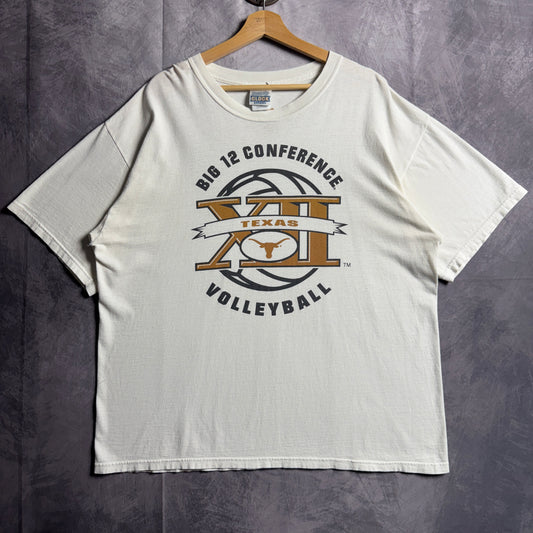 00s White Texas Longhorns Volleyball Big 12 Conference Shirt 4513